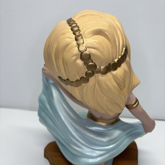 Belly Dancer Smiley Blond Girl Ceramic Atlantic Mold 12" Tall Glitter Uncommon - Picture 6 of 16
